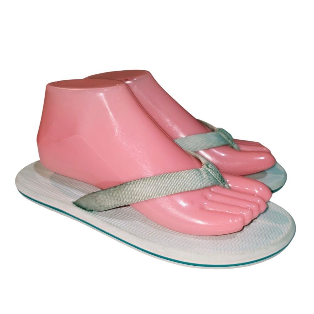 HARI MARI Sz 8 DUNES Flip Flop Style Sea Glass Beach Vacation Pool Days Sandals